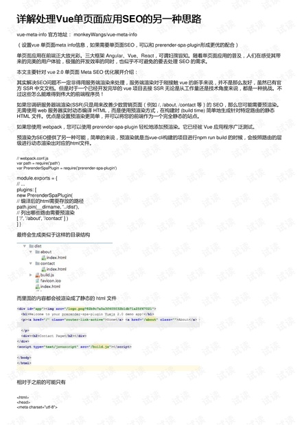 Vue应用SEO优化策略的揭秘