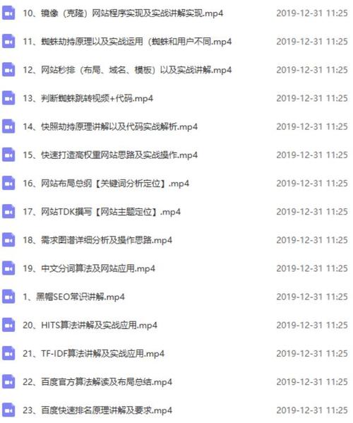 SEO培训课程，深入解析泛目录的奥秘