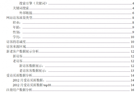 SEO实训报告，数据分析篇